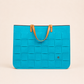 BOLSO GRANDE TRAMA FIELTRO 37 AQUA