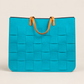 BOLSO GRANDE TRAMA FIELTRO 37 AQUA