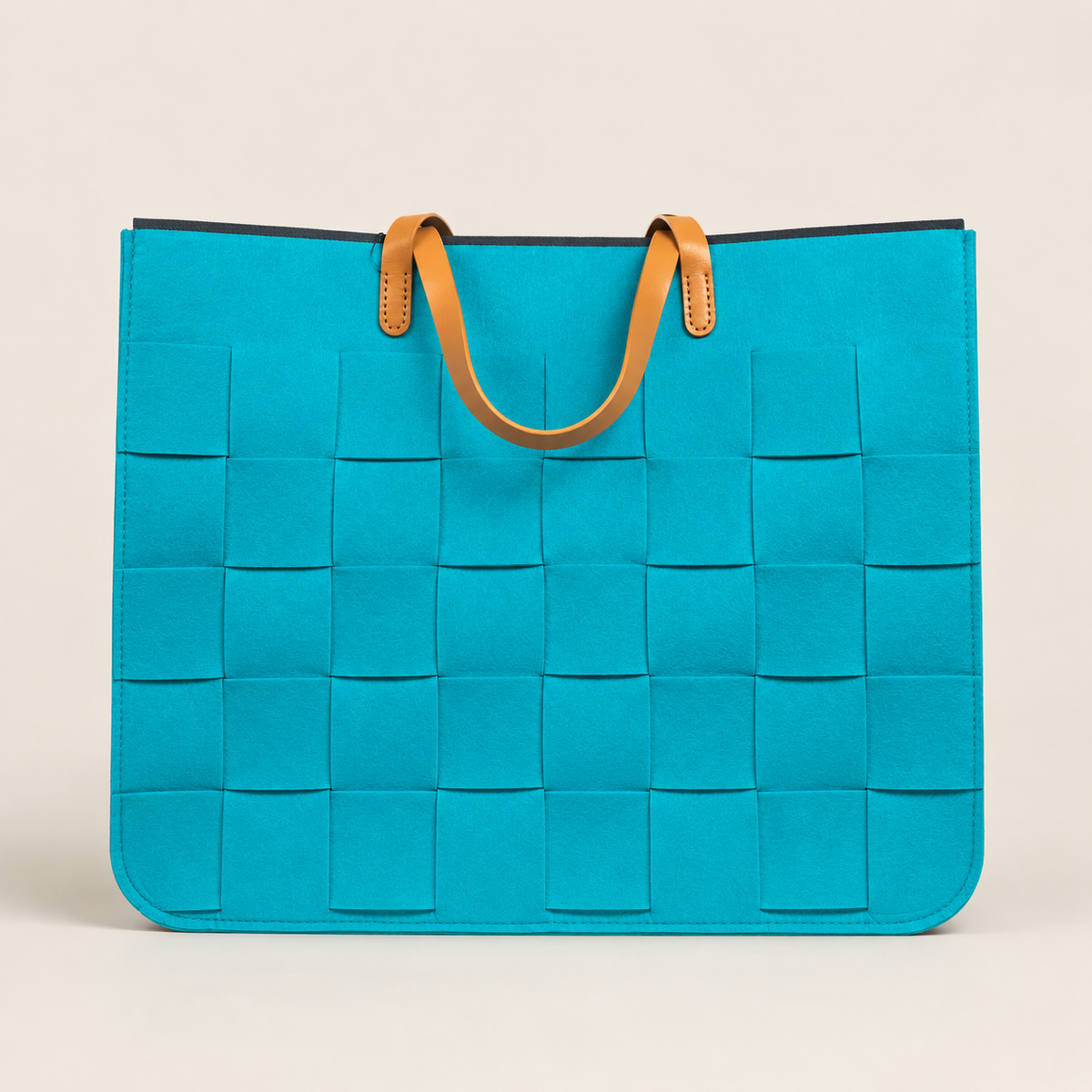 BOLSO GRANDE TRAMA FIELTRO 37 AQUA