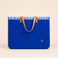 BOLSO GRANDE TRAMA FIELTRO 43 AZUL