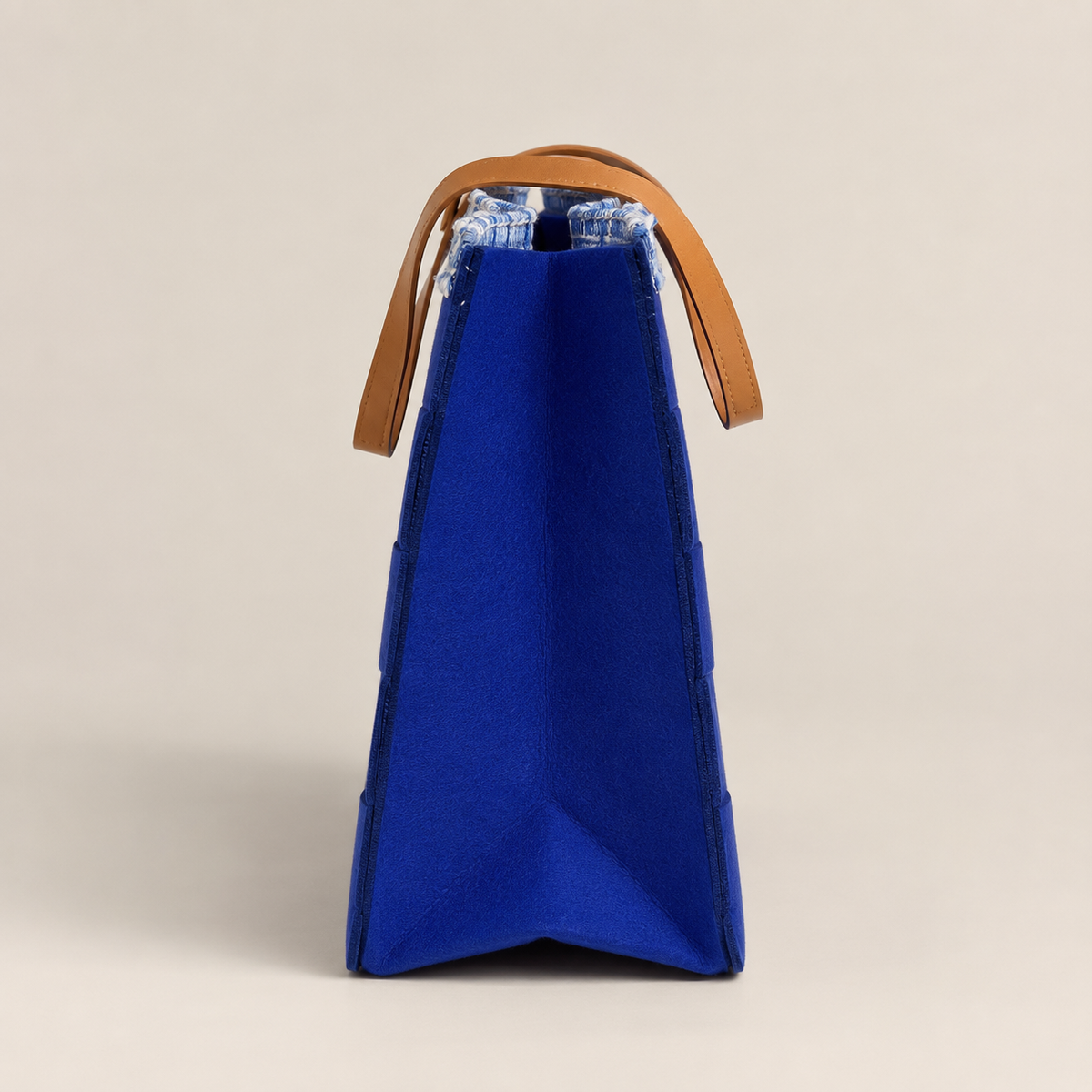 BOLSO GRANDE TRAMA FIELTRO 43 AZUL