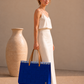 BOLSO GRANDE TRAMA FIELTRO 43 AZUL