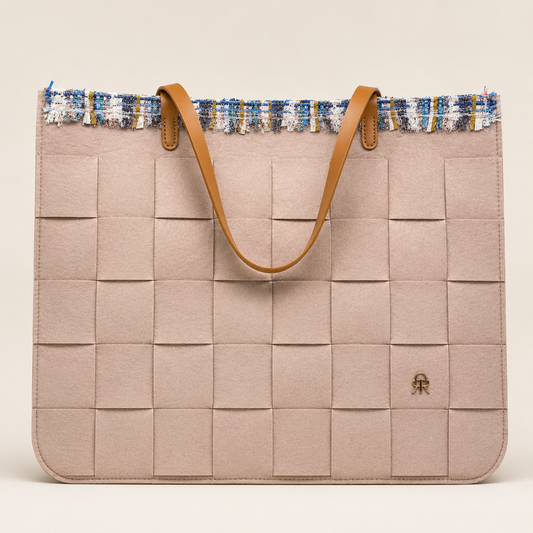 BOLSO GRANDE TRAMA FIELTRO 11 TAUPE