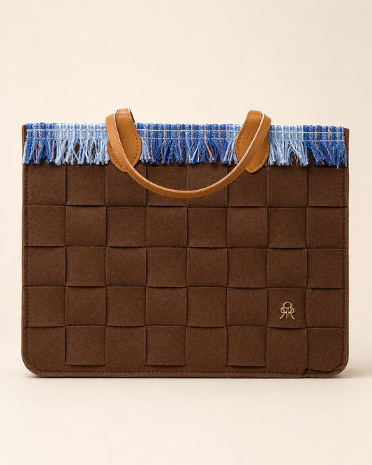 BOLSO MEDIANO TRAMA BROWN