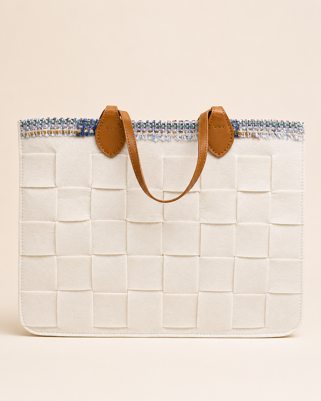 OFF-WHITE FELT - LUREX TWEED