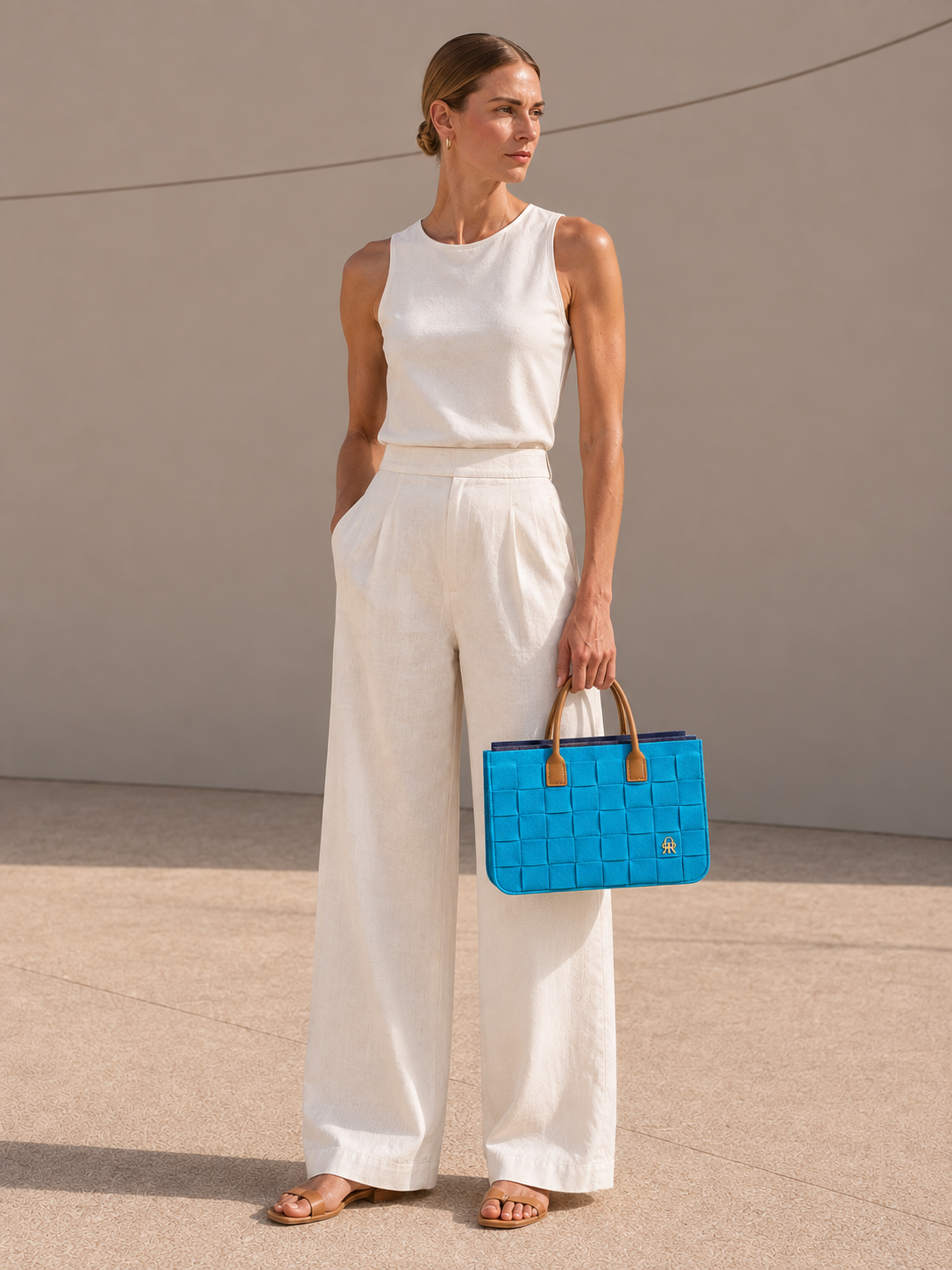 BOLSO PEQUEÑO TRAMA AQUA