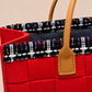 BOLSO PEQUEÑO TRAMA FIELTRO 17 CARMIN