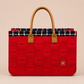 BOLSO PEQUEÑO TRAMA FIELTRO 17 CARMIN
