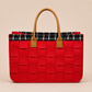 BOLSO PEQUEÑO TRAMA FIELTRO 17 CARMIN