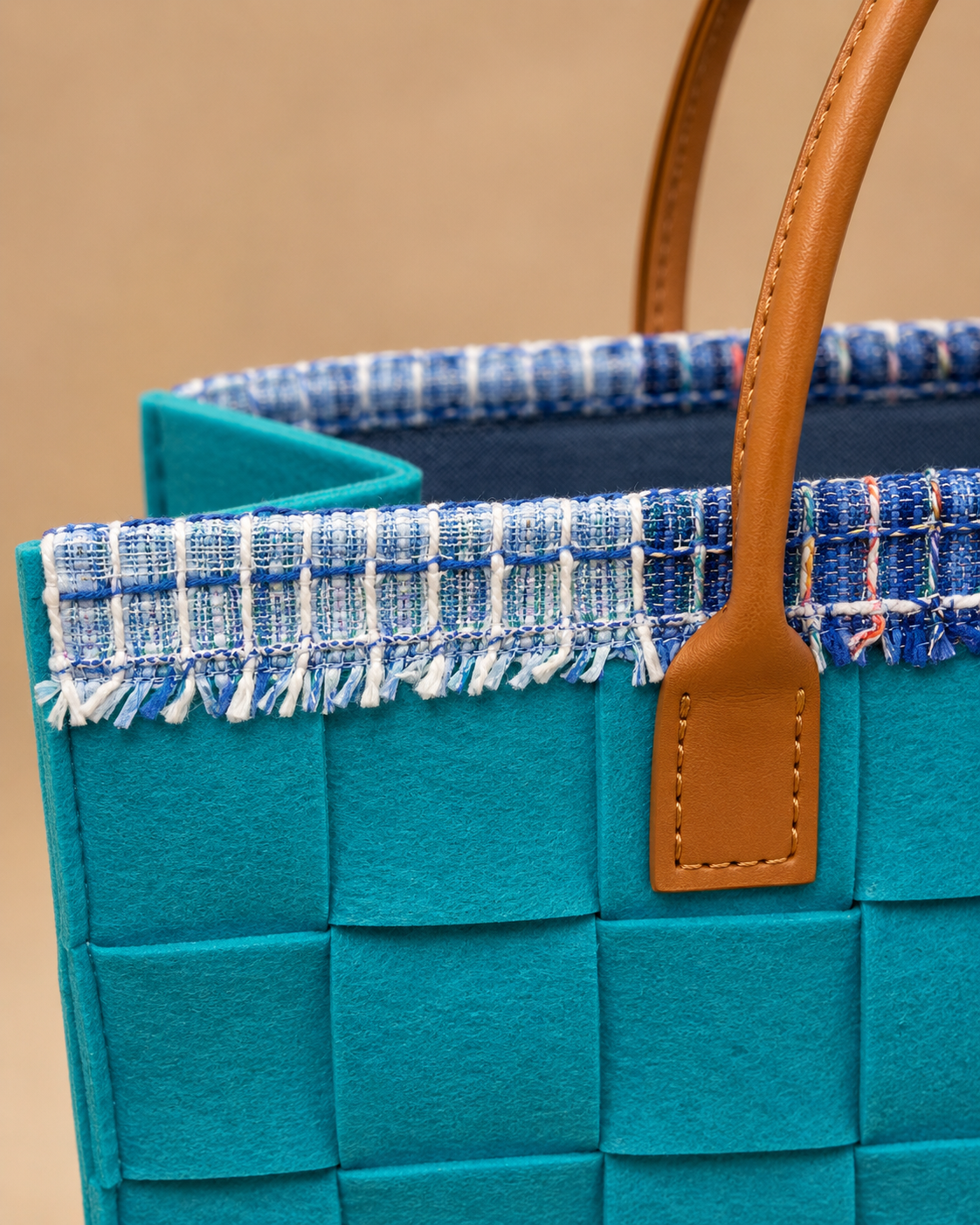BOLSO PEQUEÑO TRAMA AQUA