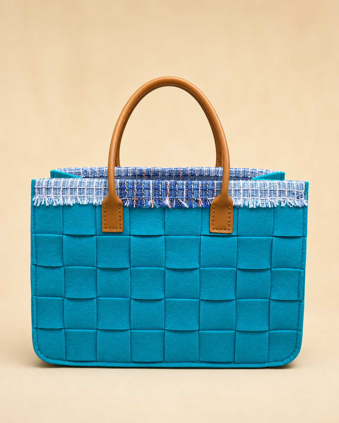 BOLSO PEQUEÑO TRAMA AQUA
