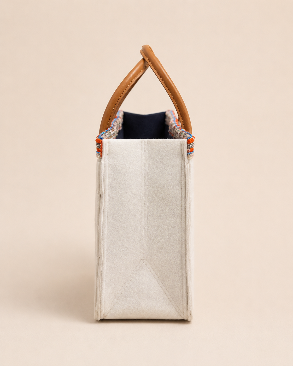 FELT OFF-WHITE-TWEED CORAL