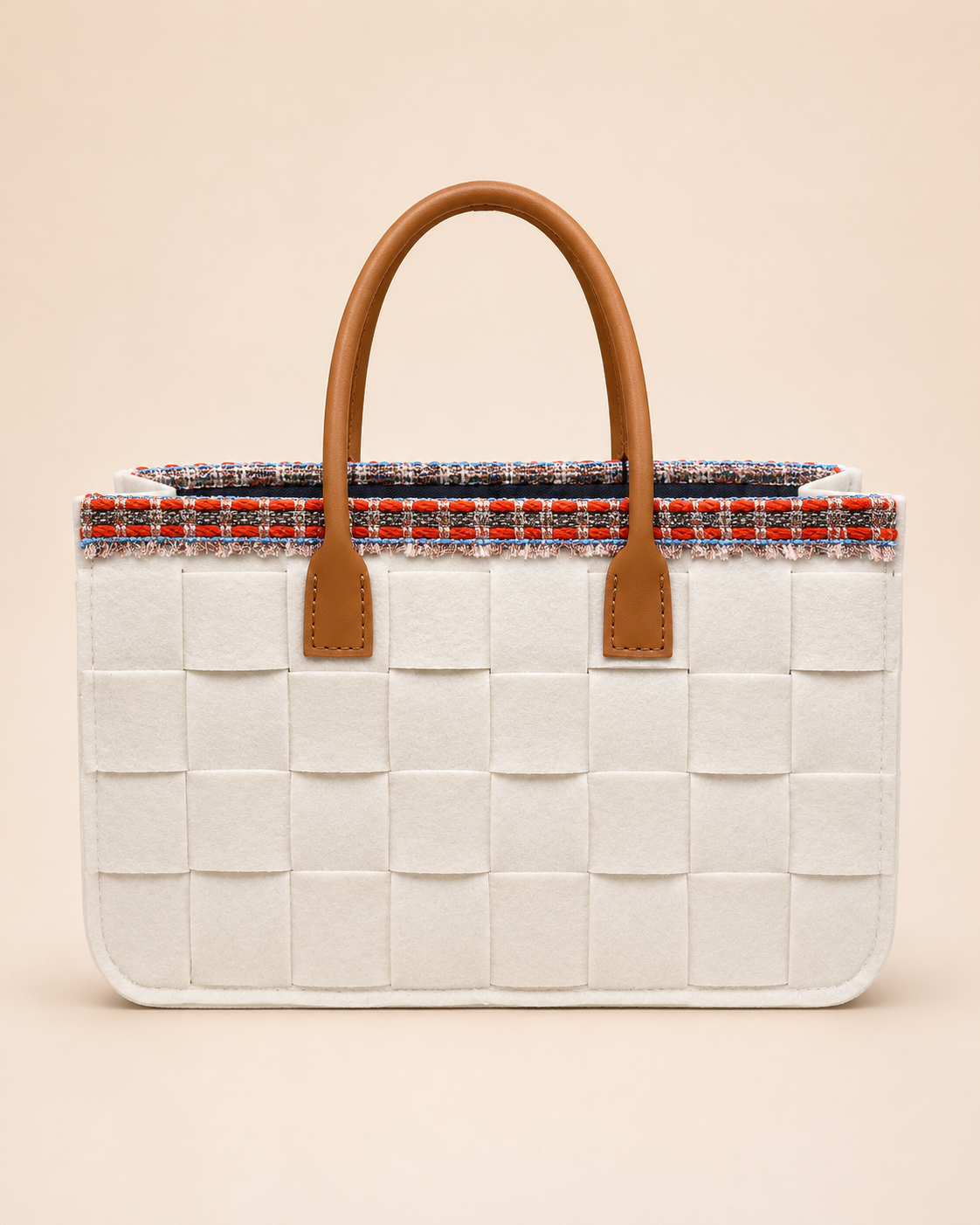 FELT OFF-WHITE-TWEED CORAL