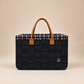 BLACK FELT-BLACK TWEED WEAVE