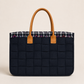 BLACK FELT-BLACK TWEED WEAVE