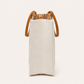 BOLSO MEDIANO TRAMA FIELTRO OFF WHITE