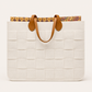 BOLSO MEDIANO TRAMA FIELTRO OFF WHITE